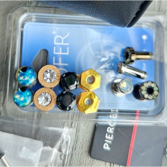 Body jewelry bundle w carry bag 60+ pc lot labret nose ring ear wrist - Picture 2 of 16